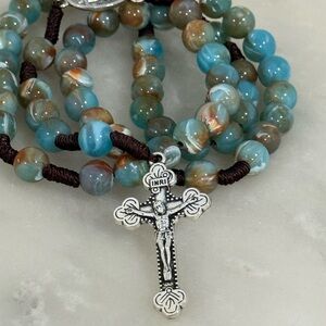 NEW Beautiful Multi Colored Beaded Rosary